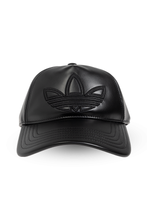 ✅激レア adidas fake leather black casquette adidas Men's Originals Faux-Leather Metallic-Logo Hat - Macy's